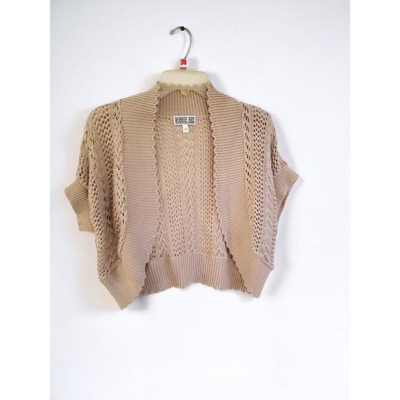 Beige Open-Knit Women Sweater - Picture 1 of 7